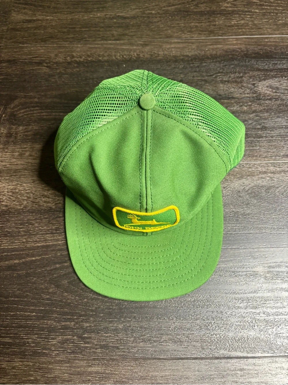 Vintage John Deere Patch Green Mesh Trucker Snapback Hat Louisville